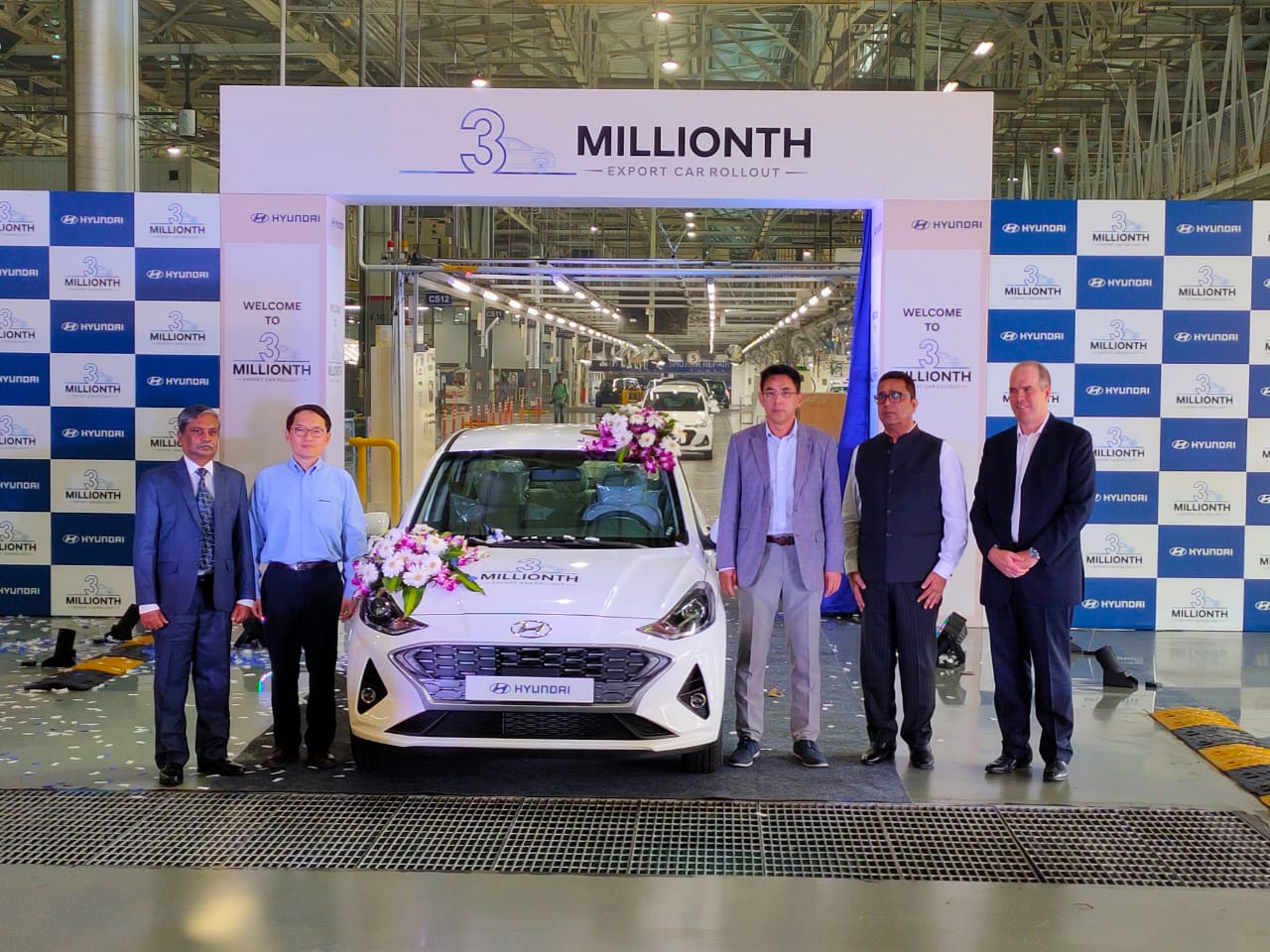 Hyundai rolls out the 3 millionth car off its Chennai plant  Motor