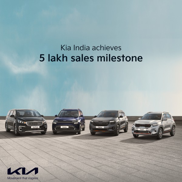 Kia India achieves milestone of 5,00,000 domestic units sales in under